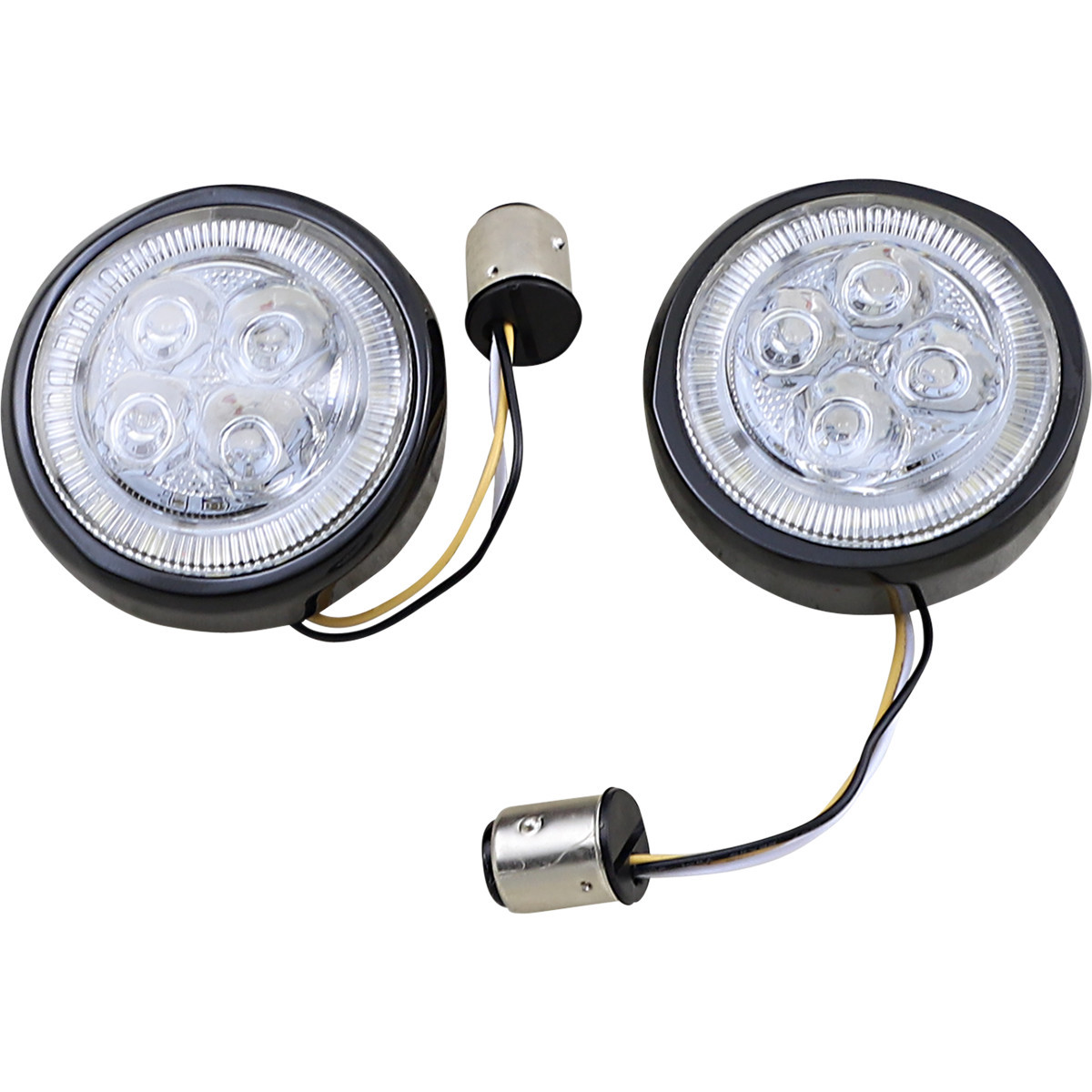 Ciro #45420 - Front Signal Light Inserts - Black - Amber Lens