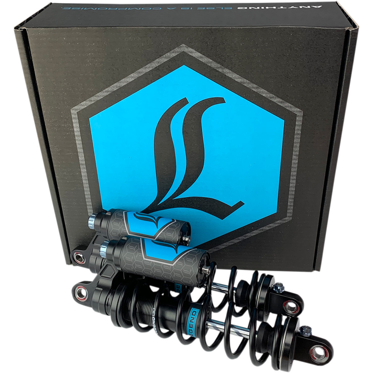 Legend Suspension #1310-1900 - REVO ARC Piggyback Shocks - 14" - Standard - Black - '84-'00 FXR