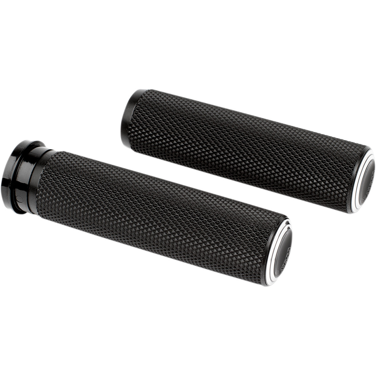 Arlen Ness #07-310 - Dual Ring Grips - TBW - Black