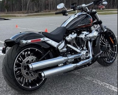 Tab Performance #131-1291-C4-1.75 - Softail Long Tip Compatible Exhaust Pipes | Chrome