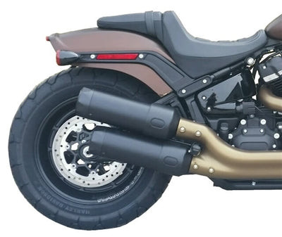 Tab Performance #131-2293-C-2.5 - Fat Bob Softail Tip Compatible Exhaust Pipes | Black