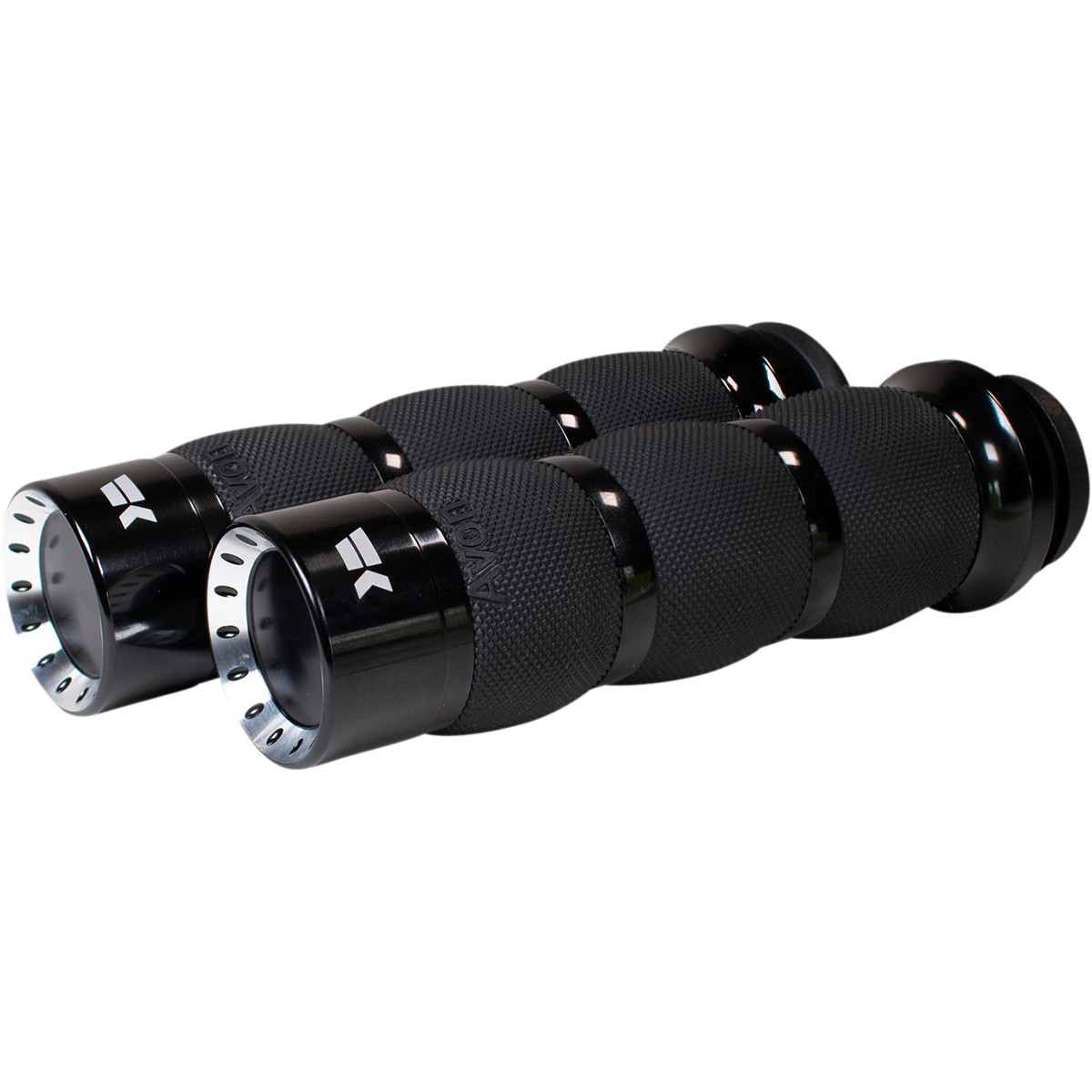 Khrome Werks #500130 - Turbine Grips - Air Cushion - TBW - Black