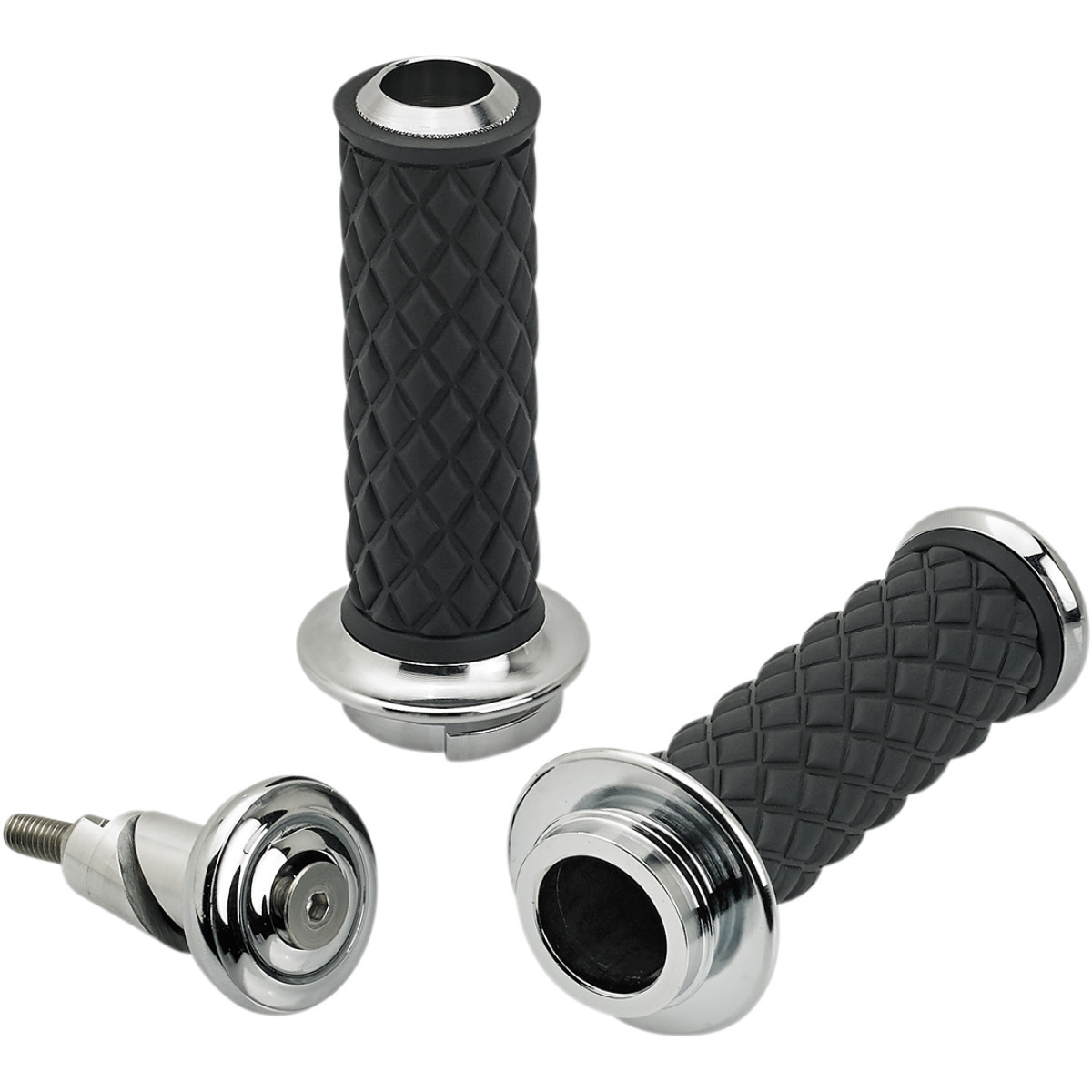 Biltwell #6605-105-01 - Alumicore Grips - TBW - Chrome