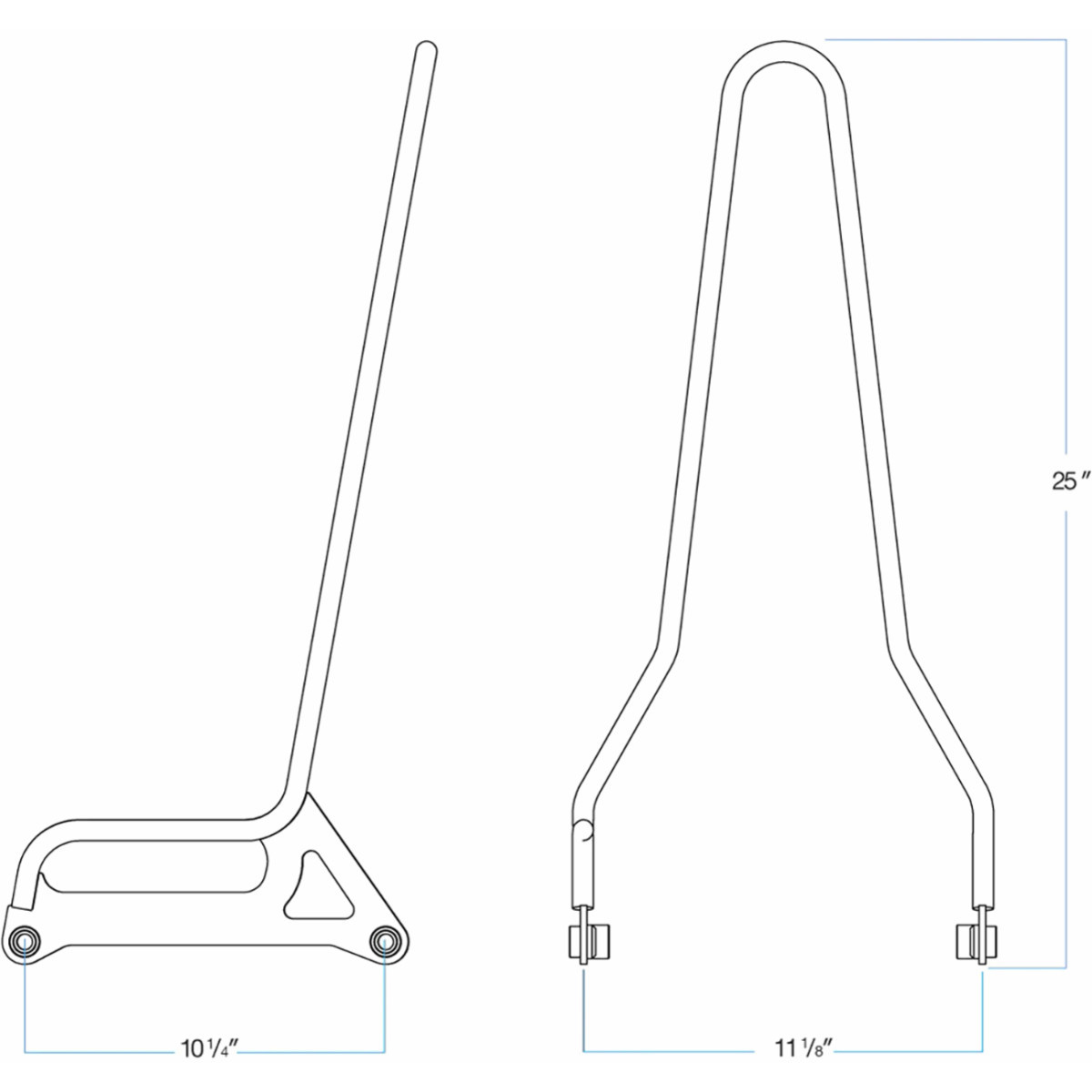 Biltwell #5003-501 - EXFIL Sissy Bar - FXD - Chrome