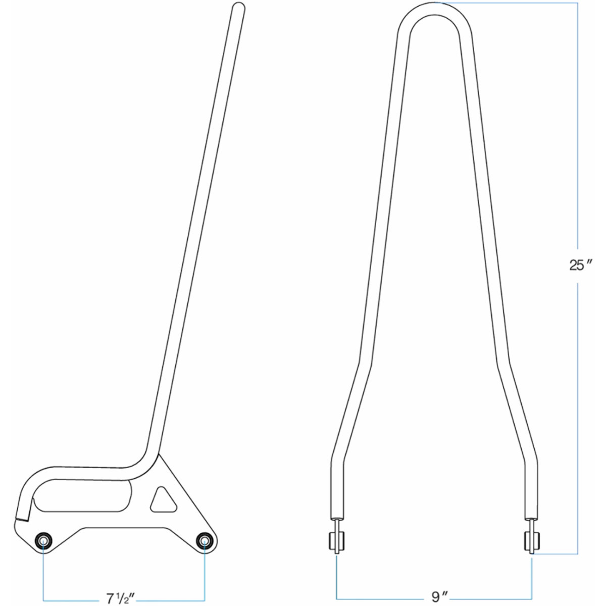 Biltwell #5003-503 - EXFIL Sissy Bar - XL - Chrome