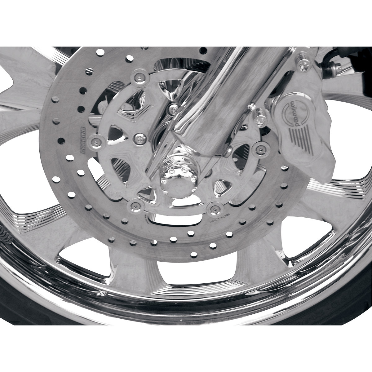 Covingtons #C0010-C - Axle Covers - Front - Dimpled - Chrome - Pair - '08-'23