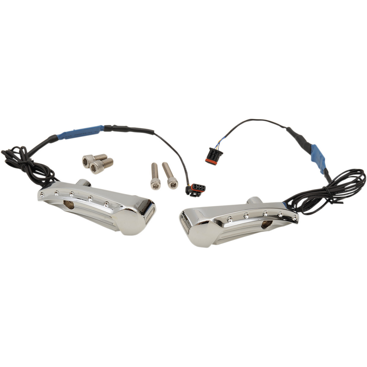 Covingtons #C1300-C - Turn Signal - Dimpled - Chrome - FLTR