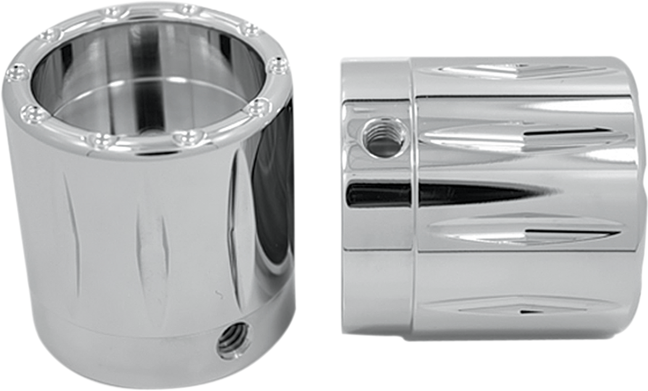 Front Axle Nut Cover - Chrome - Rival - 1"