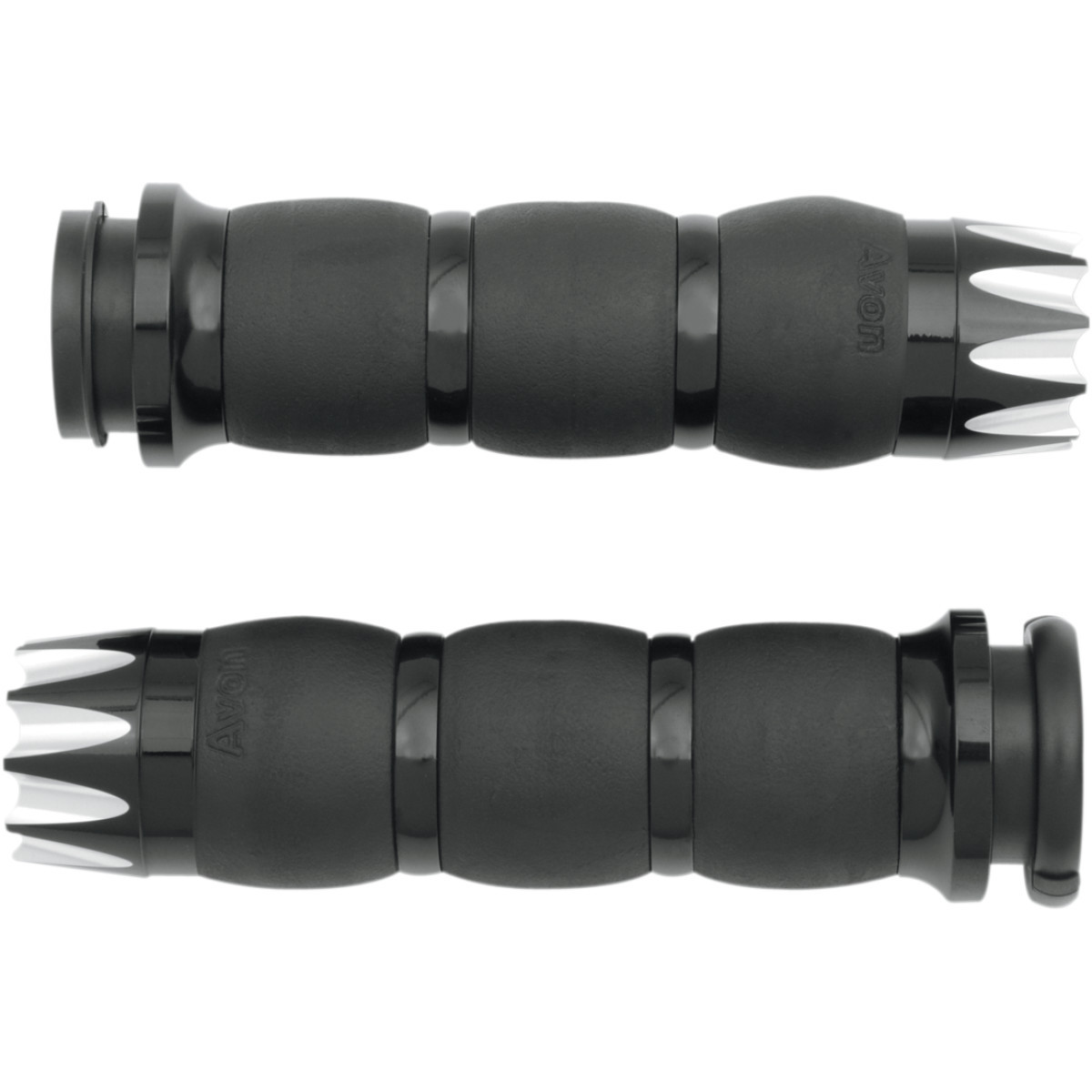 Avon Grips #AIR-96-AN-FL-EX - Excalibur Velvet Air Grips - TBW - Black