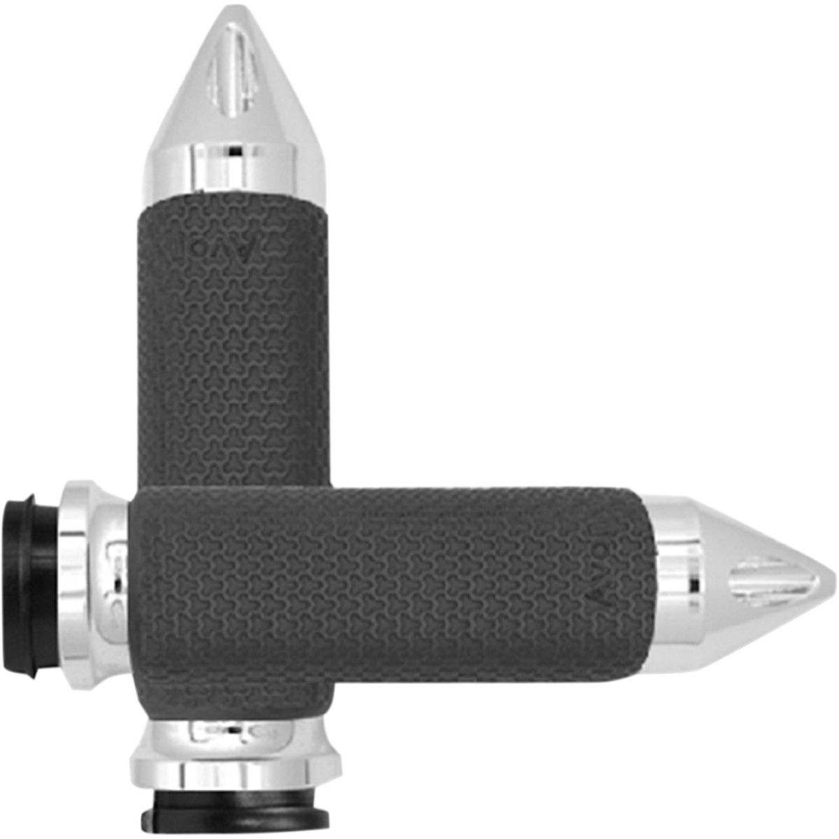 Avon Grips #MF-63B-CH-FL-SP - Vibration Dampening Memory Foam Grips - Large - Spike - TBW - Chrome