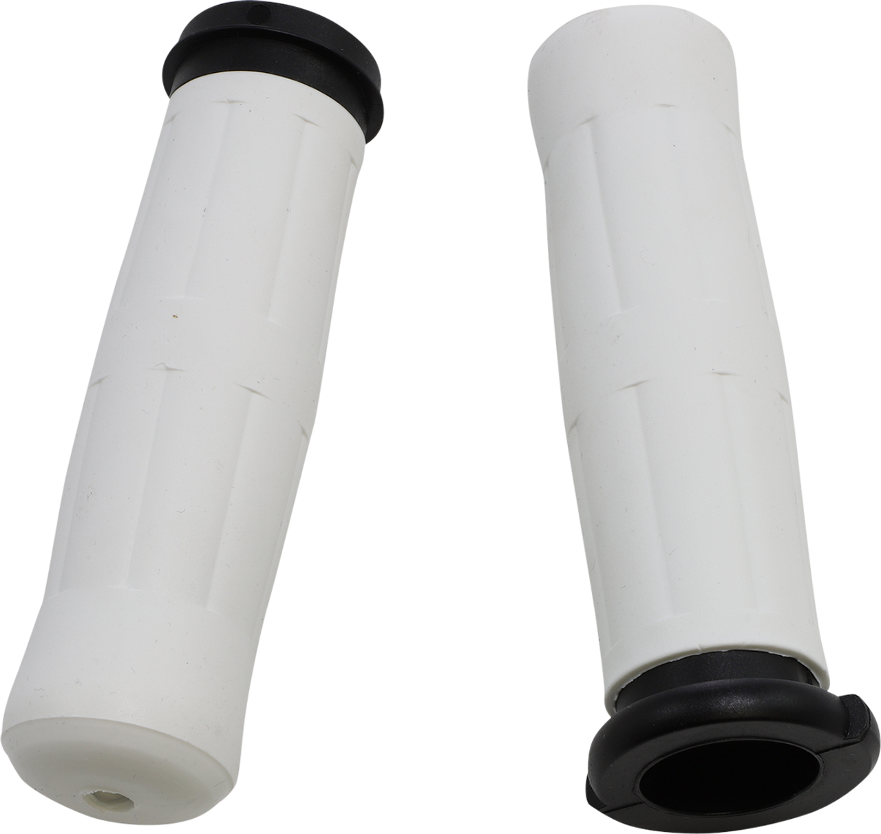 Avon Grips #OLD-69-WHITE-FL - Old School Rubber Grips - Throttle-By-Wire - White