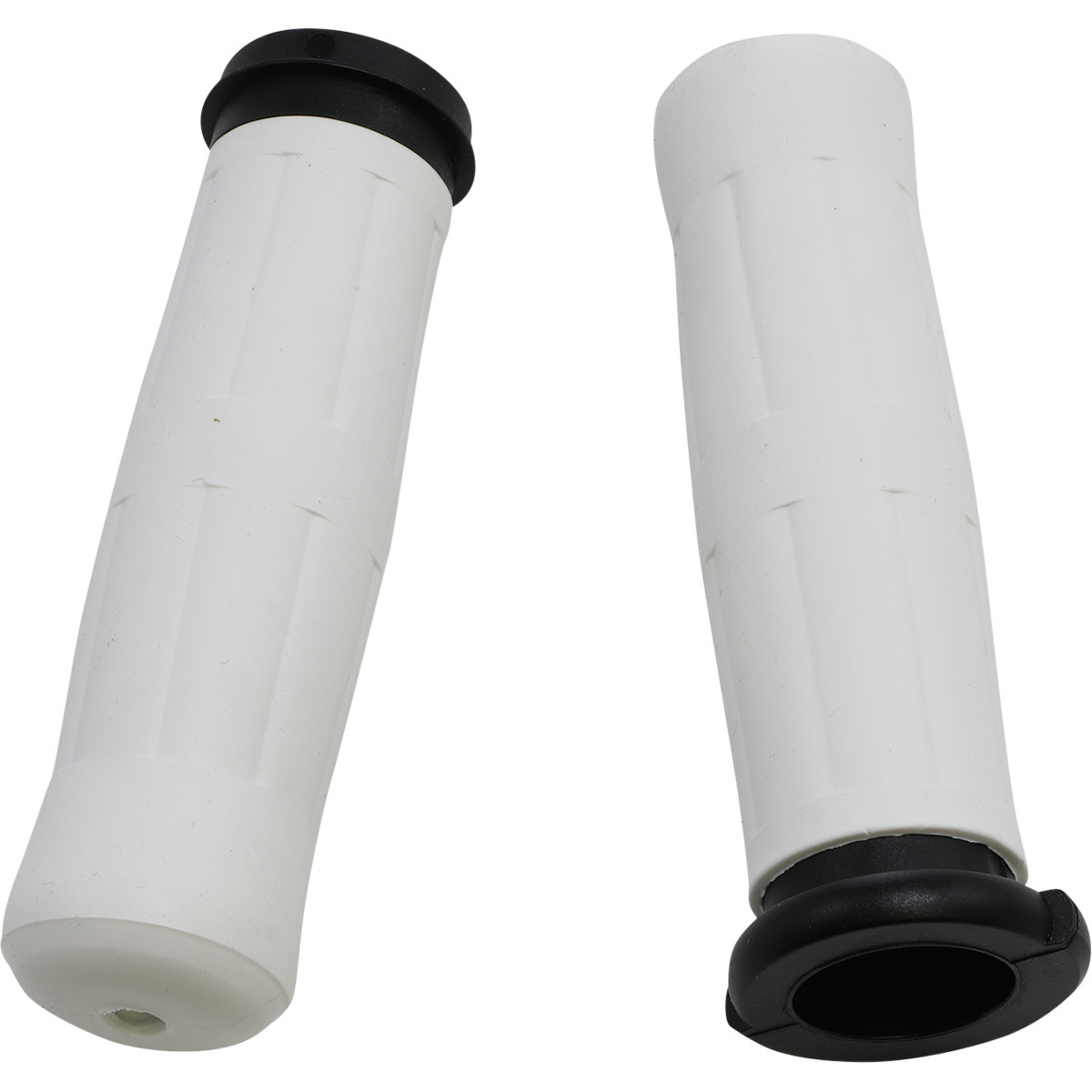 Avon Grips #OLD-69-WHITE-FL - Old School Rubber Grips - Throttle-By-Wire - White