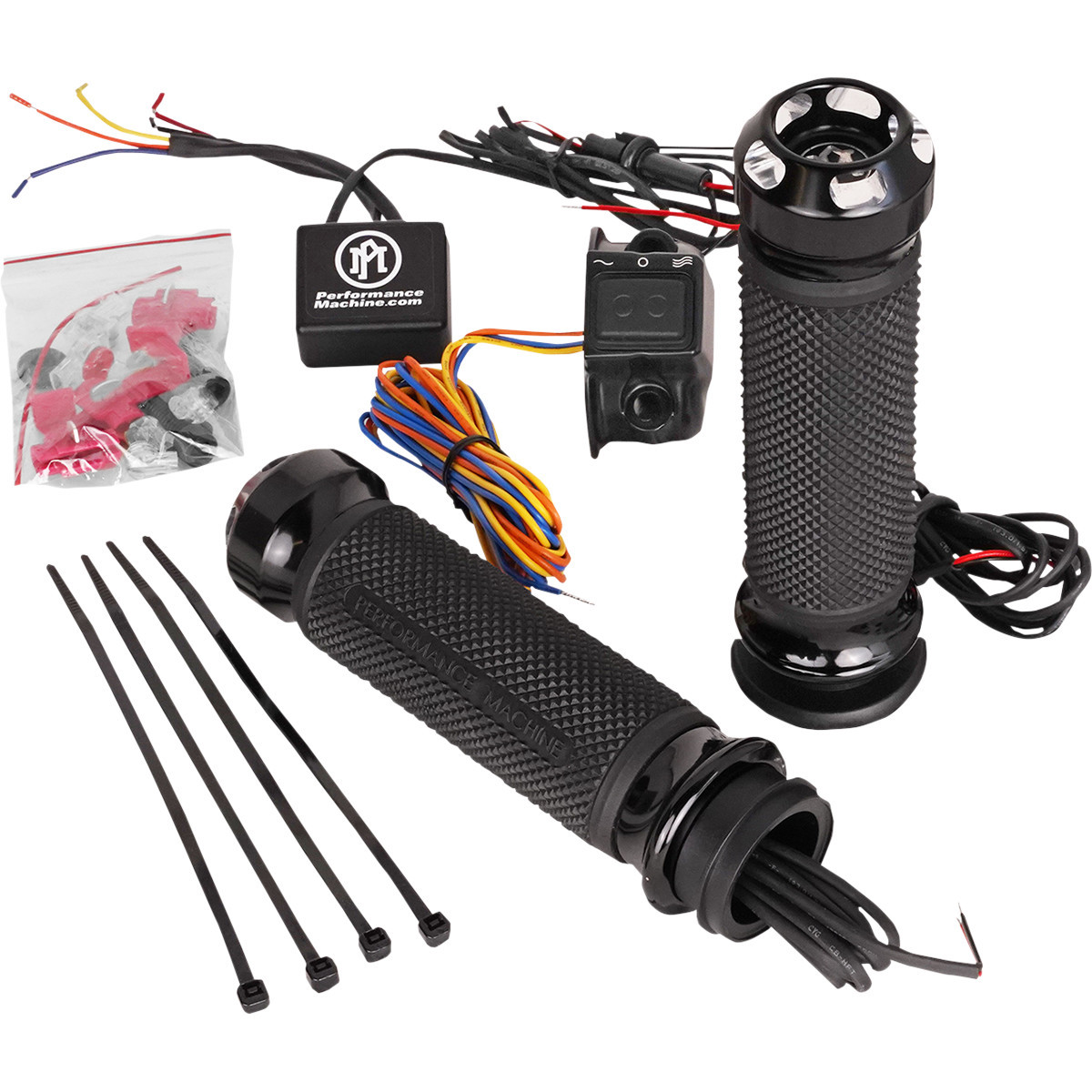 Performance Machine (PM) #0063-2093-BM - Apex Heated Grips - TBW - Contrast Cut