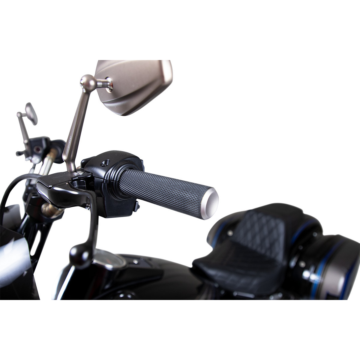 Arlen Ness #07-348 - Knurled Grips - TBW - Titanium