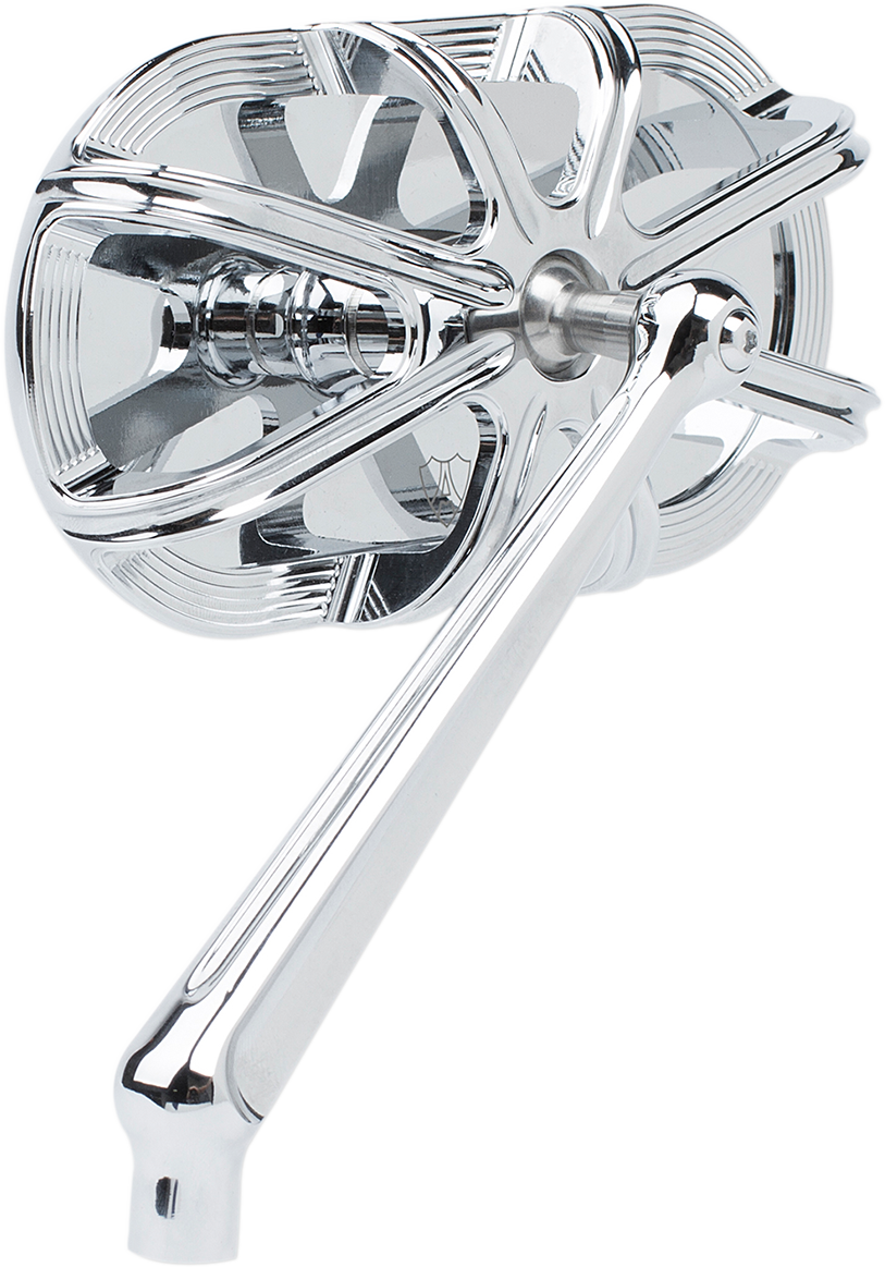 Arlen Ness #13-161 Mirror - Side View - Caged Series/10 Gauge - Chrome - Left