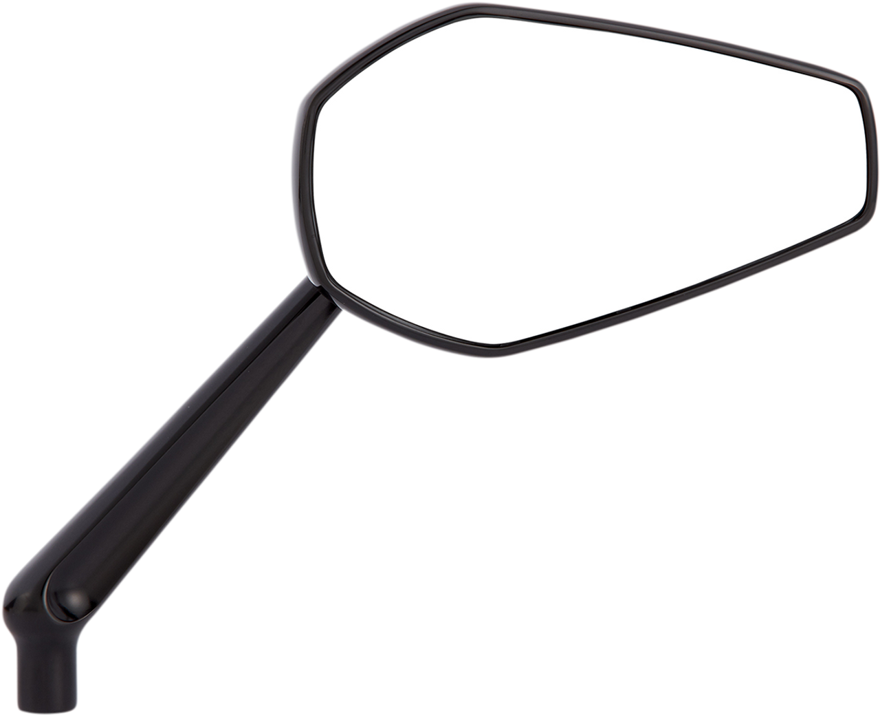 Arlen Ness #13-158 Mirror - Mini/Stocker - Side View - Hexagon - Black - Right