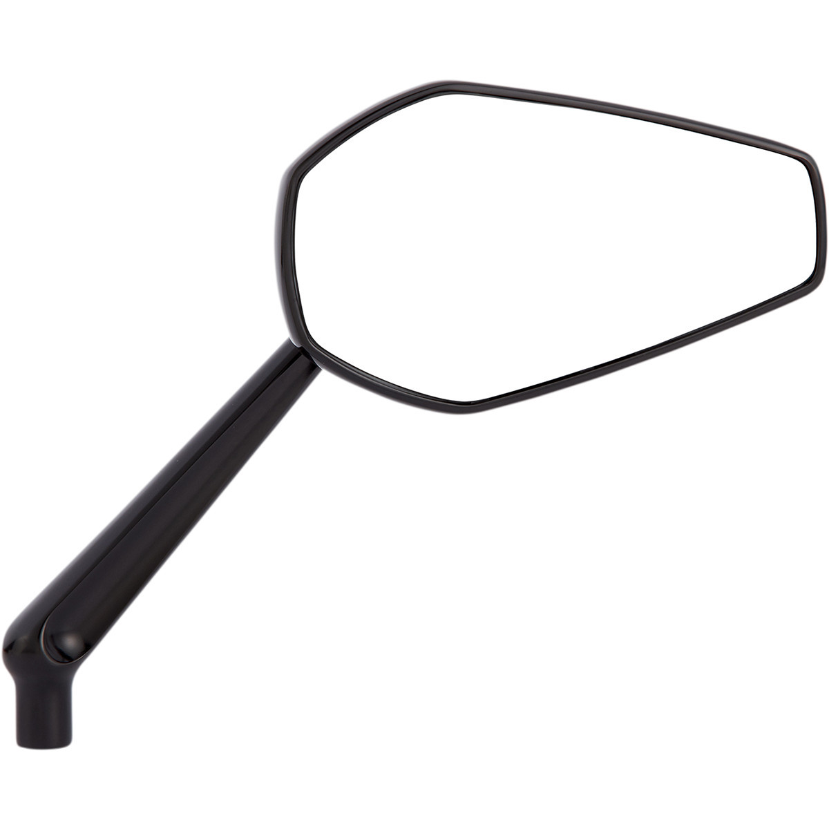 Arlen Ness #13-158 - Mirror - Mini/Stocker - Side View - Hexagon - Black - Right