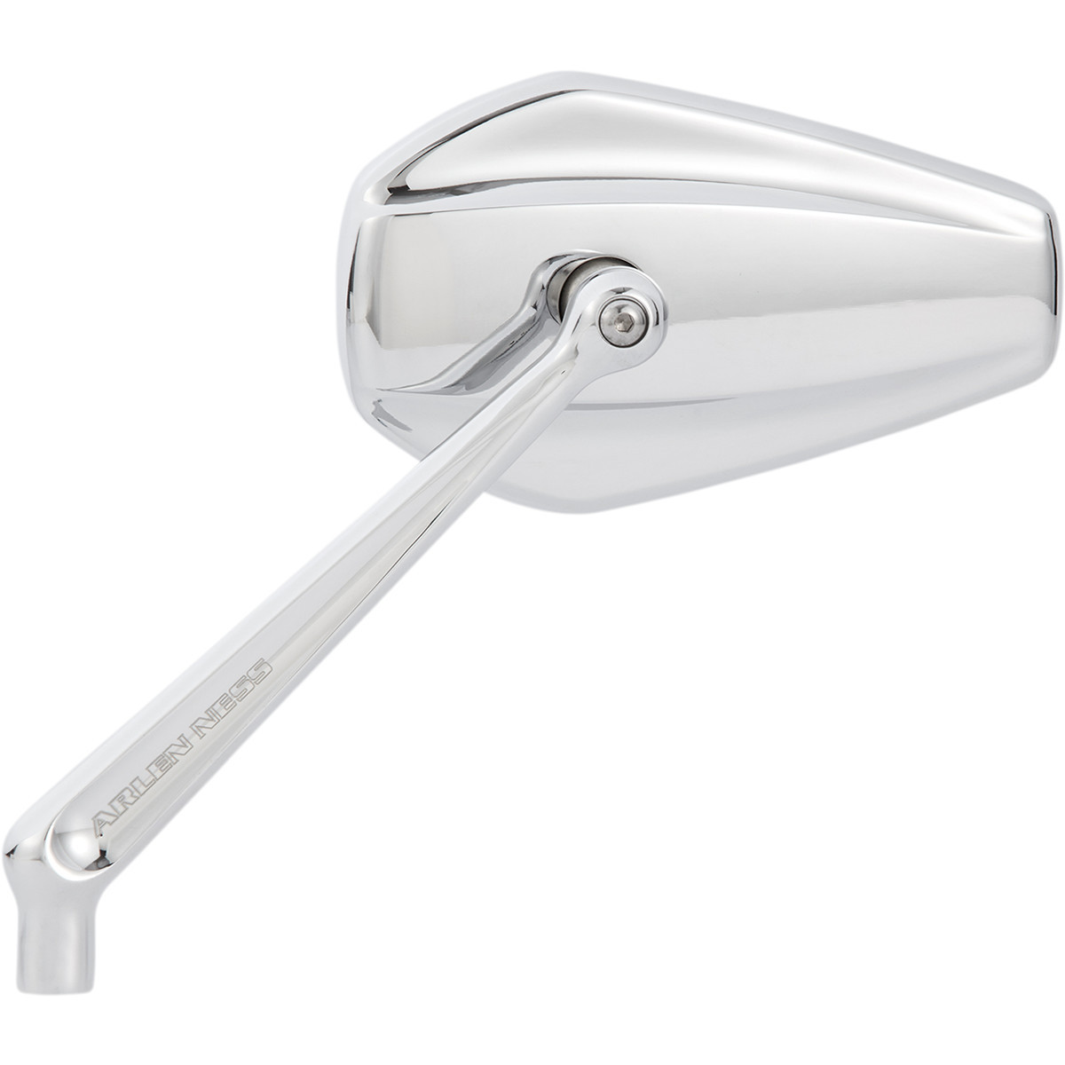 Arlen Ness #13-159 - Mirror - Mini/Stocker - Side View - Hexagon - Chrome - Right