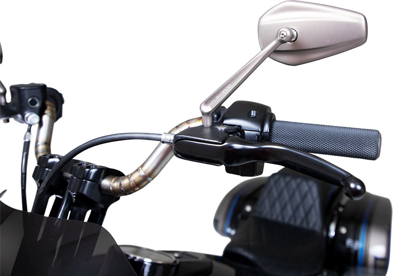 Arlen Ness #13-168 Mirror - Mini Stocker - Side View - Oval - Titanium - Left