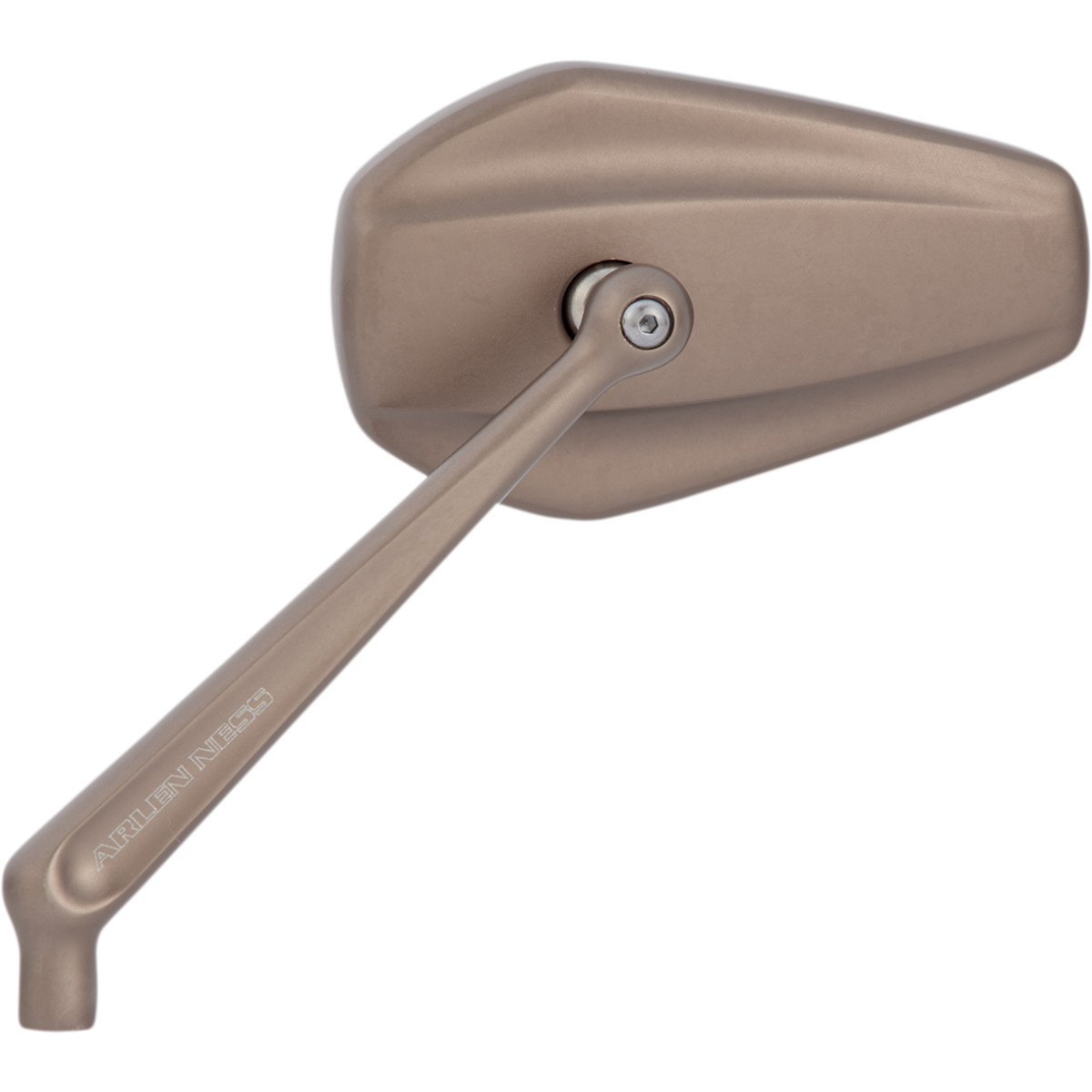 Arlen Ness #13-169 - Mirror - Mini Stocker - Side View - Oval - Titanium - Right