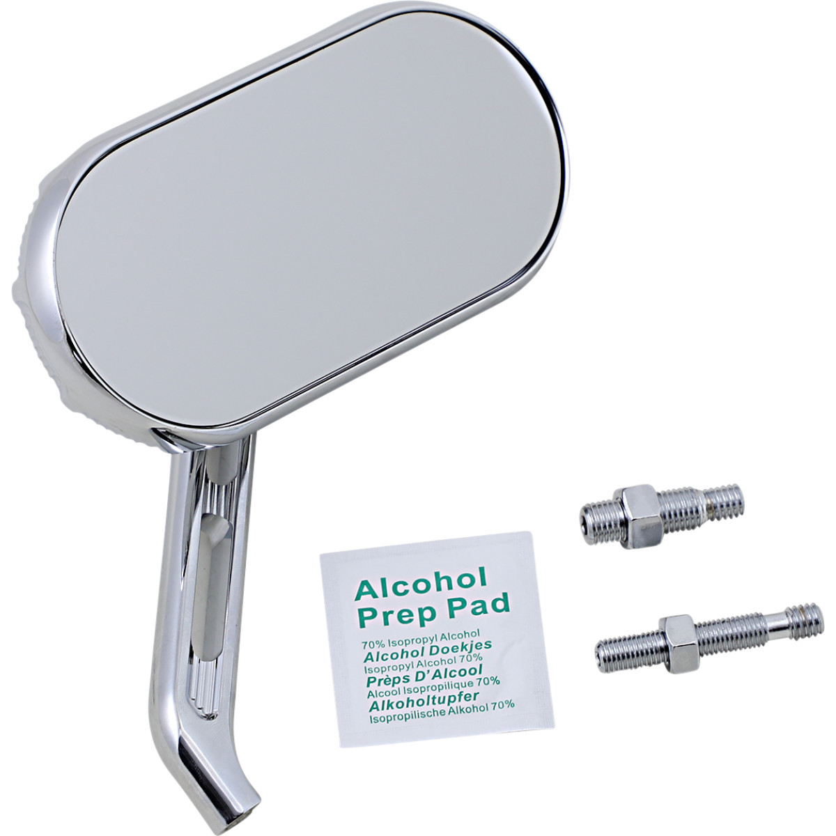 Arlen Ness #510-003 - Mirror - Sidekick - Side View - Oval - Chrome - Right