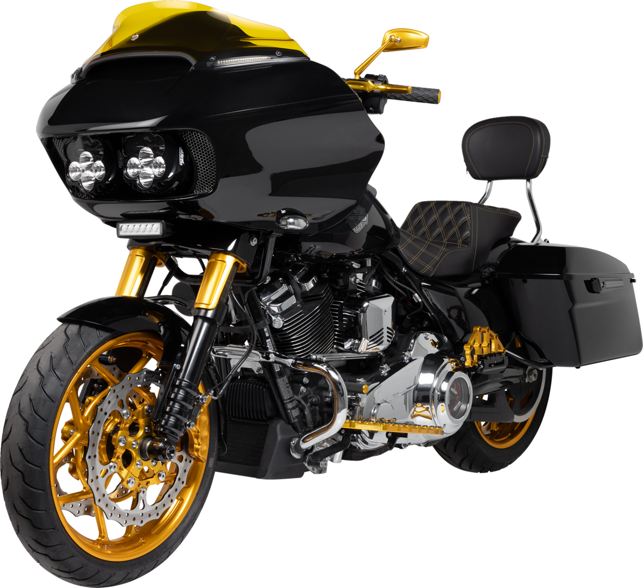 Arlen Ness #510-013 Mirror - Tearchop - Side View - Teardrop - Gold - Left