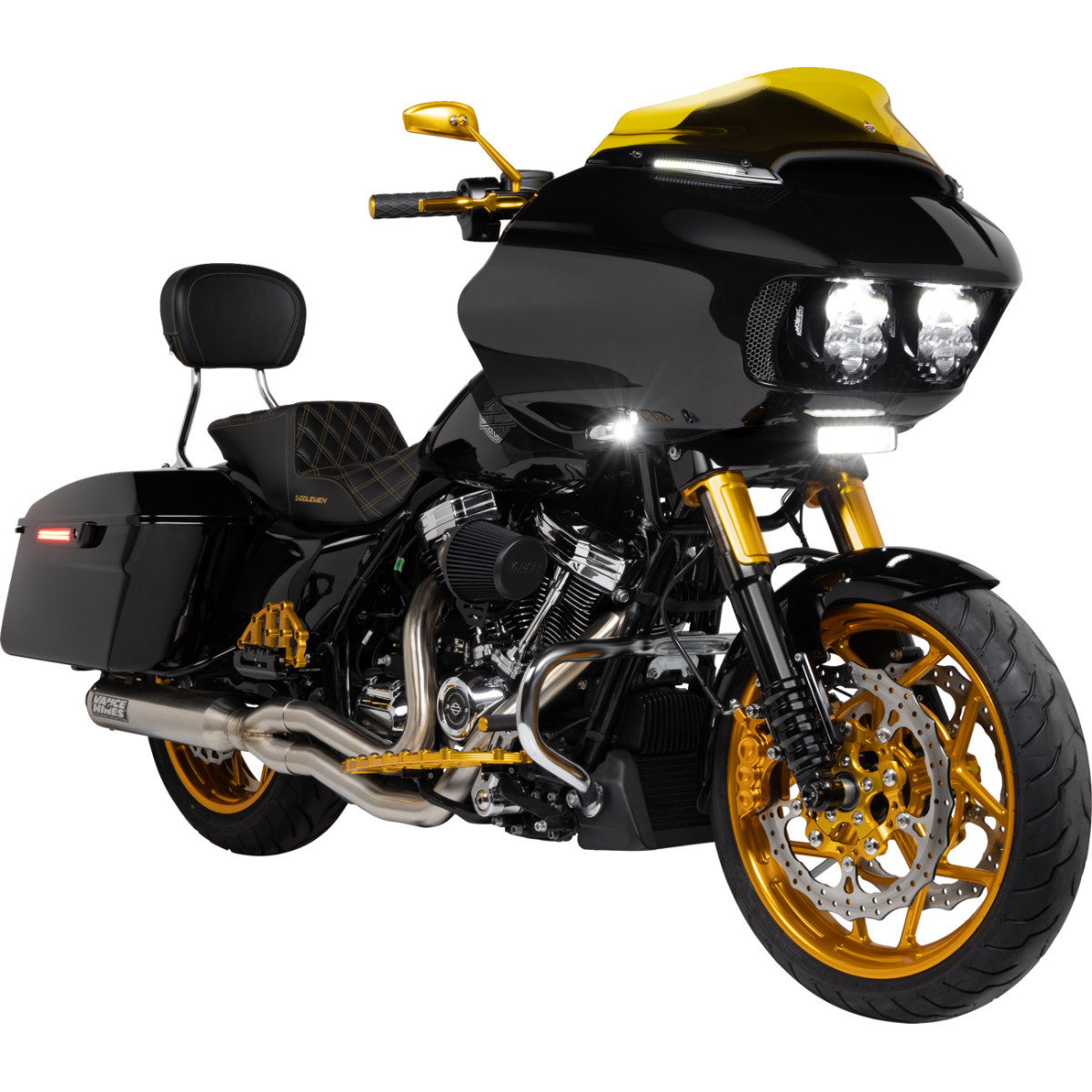 Arlen Ness #510-018 - Mirror - Tearchop - Side View - Teardrop - Gold - Right