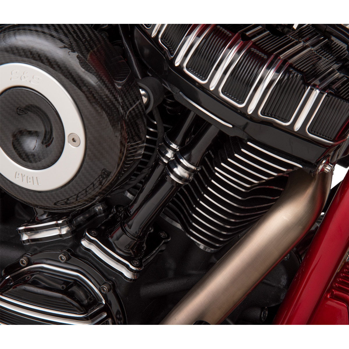 Arlen Ness #03-643 - Pushrod Tube Cover Kit - 10 Gauge® - Black - M8