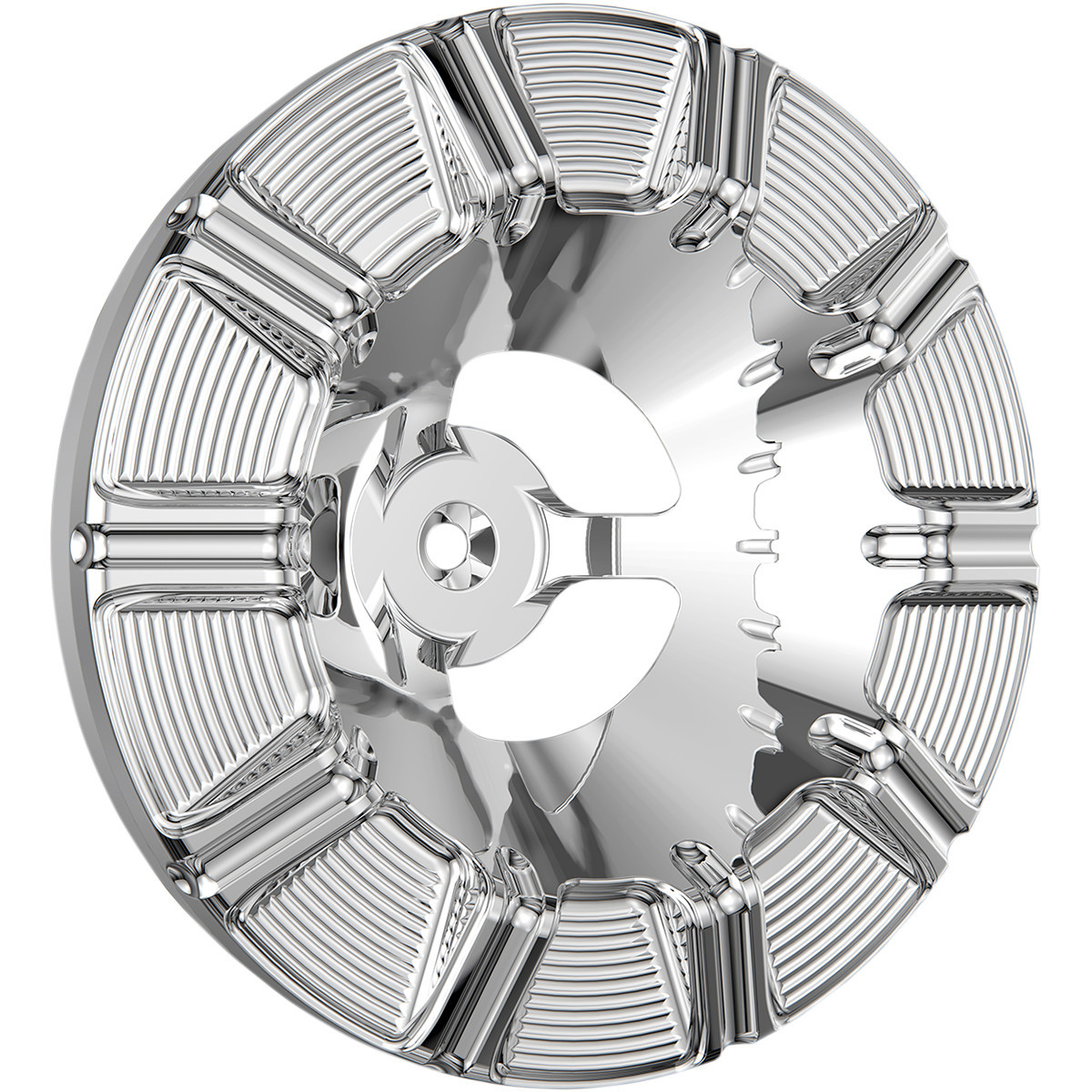 Arlen Ness #601-001 - Velocity Air Cleaner Cover - 10-Gauge - Chrome