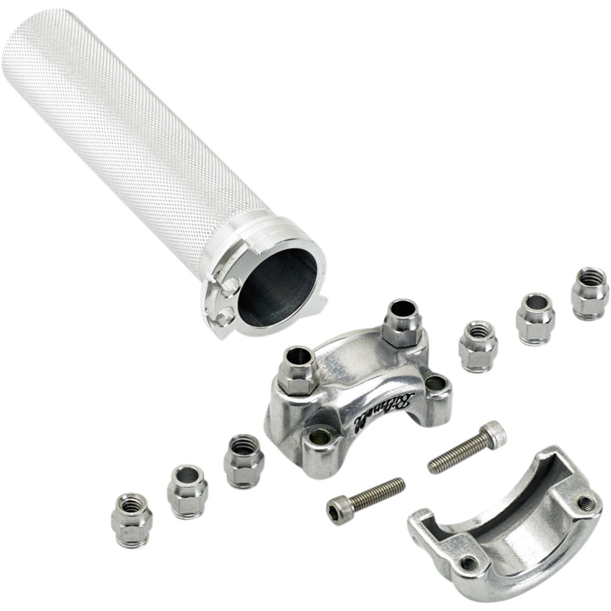 Biltwell #6602-303-01 - 1" Whiskey Throttle Assembly - Dual Cable - Polished
