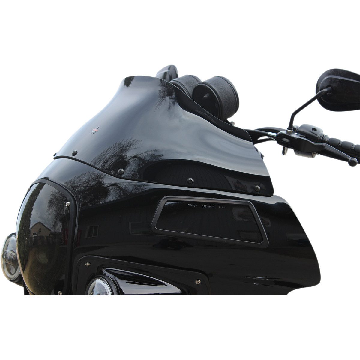 Klock Werks #KWW-02-0501 - Flare® Windshield - 9" - Black - '85-'92 FXRP