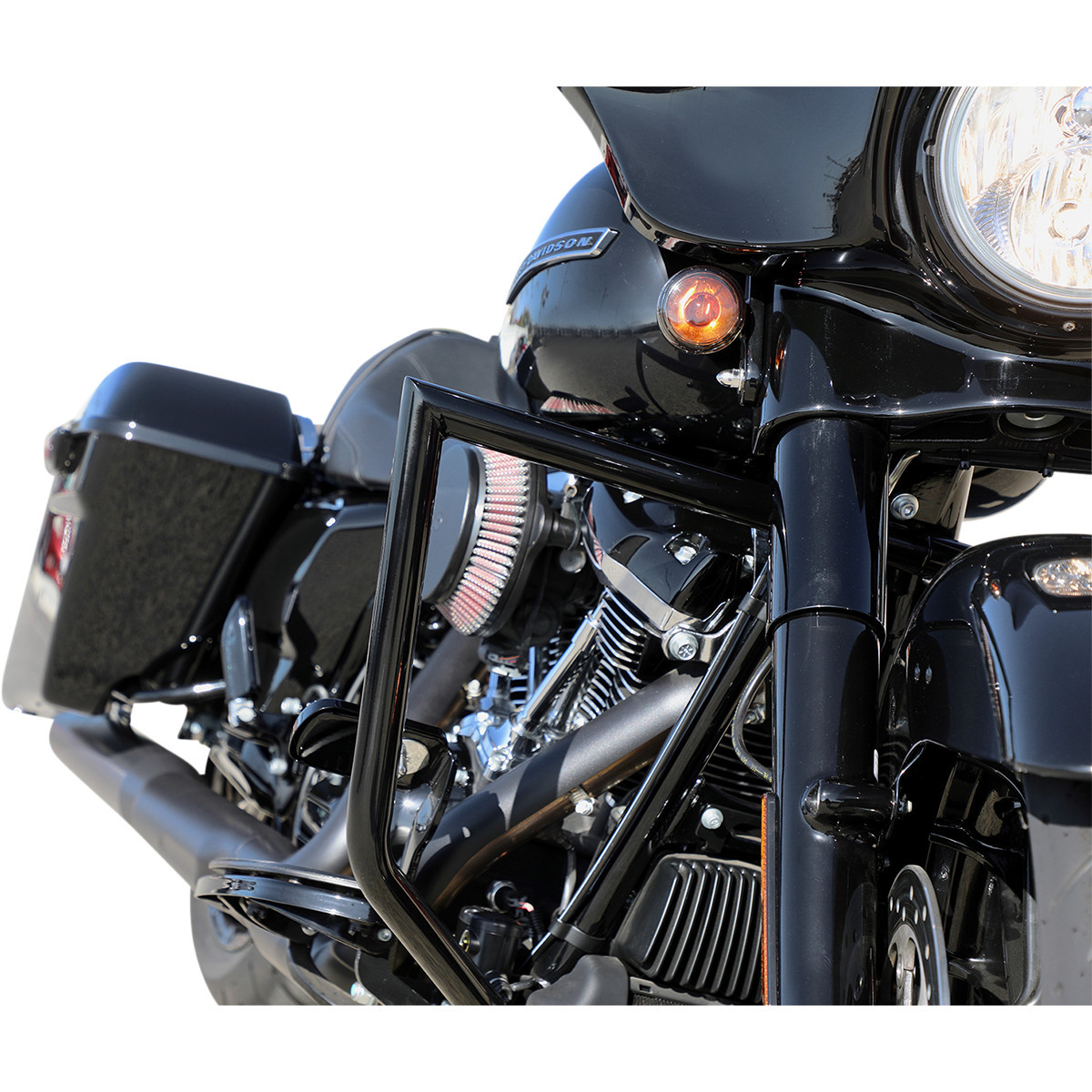 LA Choppers #LA-7100-00B - Engine Guard - Black - Twin Peaks