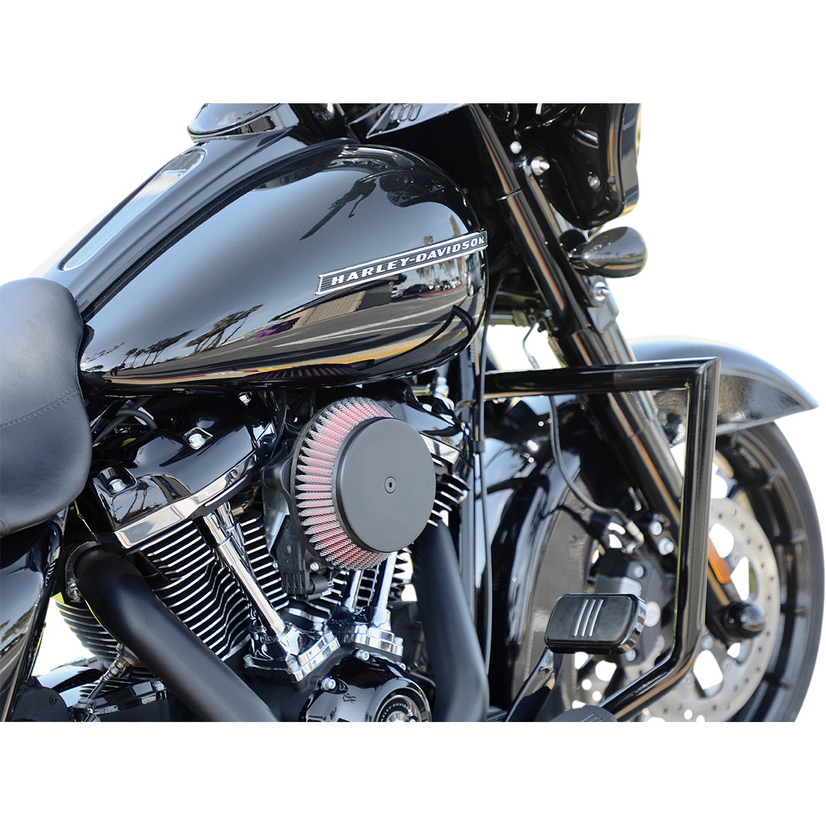 LA Choppers #LA-7100-00B - Engine Guard - Black - Twin Peaks
