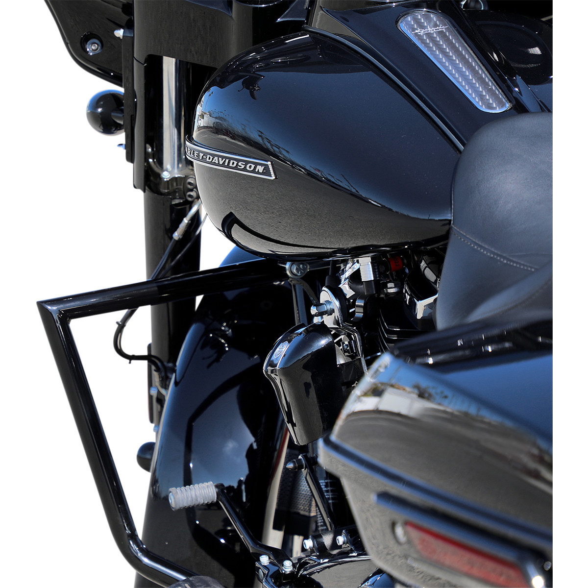 LA Choppers #LA-7100-00B - Engine Guard - Black - Twin Peaks