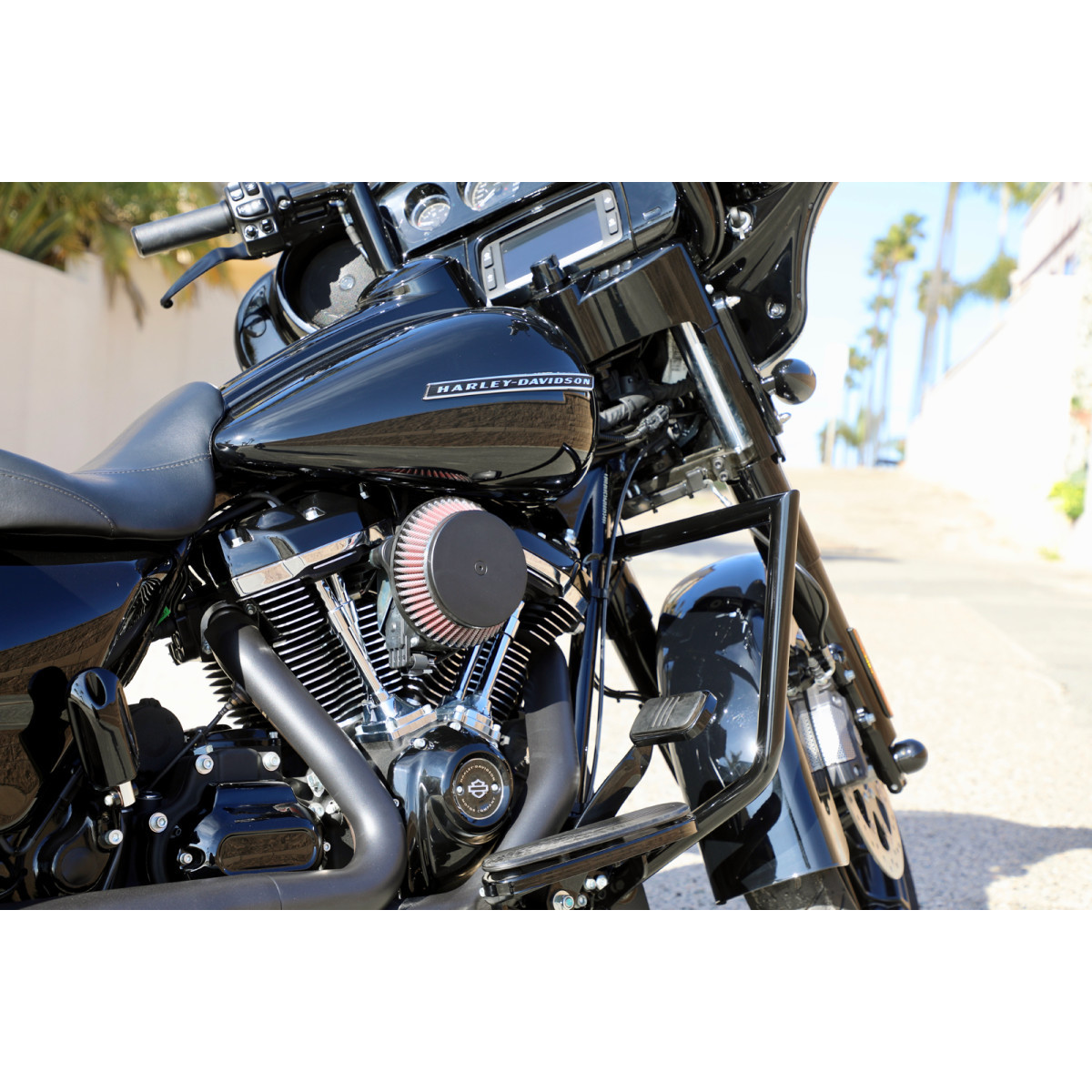 LA Choppers #LA-7100-00B - Engine Guard - Black - Twin Peaks