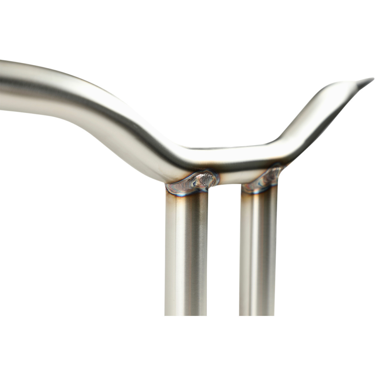 LA Choppers #LA-7337-10SS - Kage Fighter Welded Straight-Riser Handlebar - One Piece - 10" - Stainless Steel
