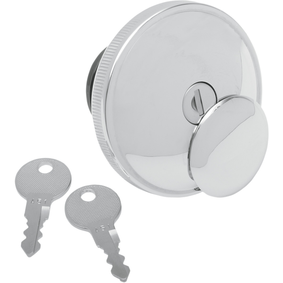Drag Specialties - Screw-In Locking Gas Cap - Non-Vented - Chrome