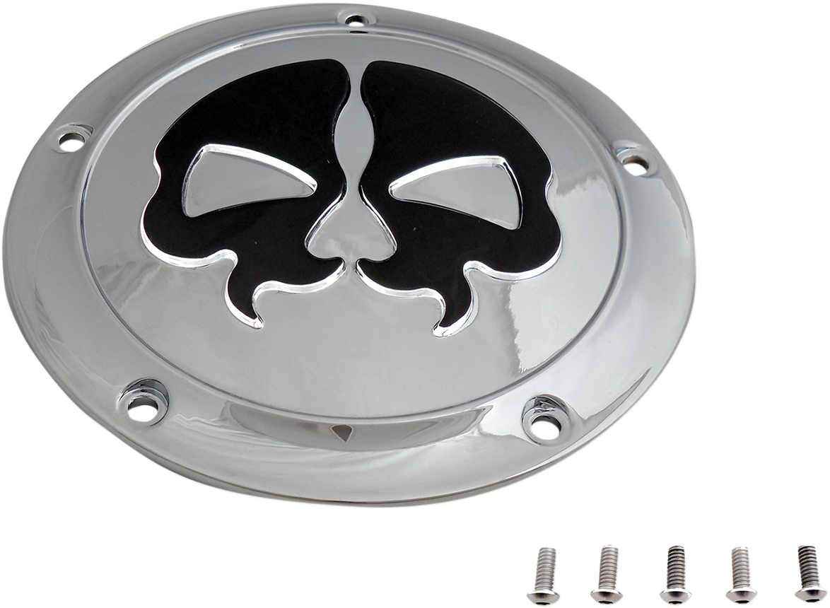 Drag Specialties Split Skull Derby Cover - Chrome - Touring