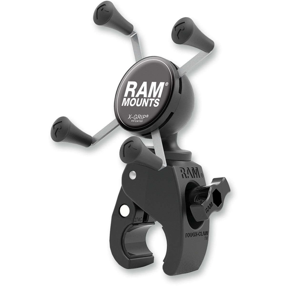 RAM Mounts #RAMHOL-UN7-400U - Tough-Claw™ Mount with Universal X-Grip® Cradle - 5/8"-1-1/2"
