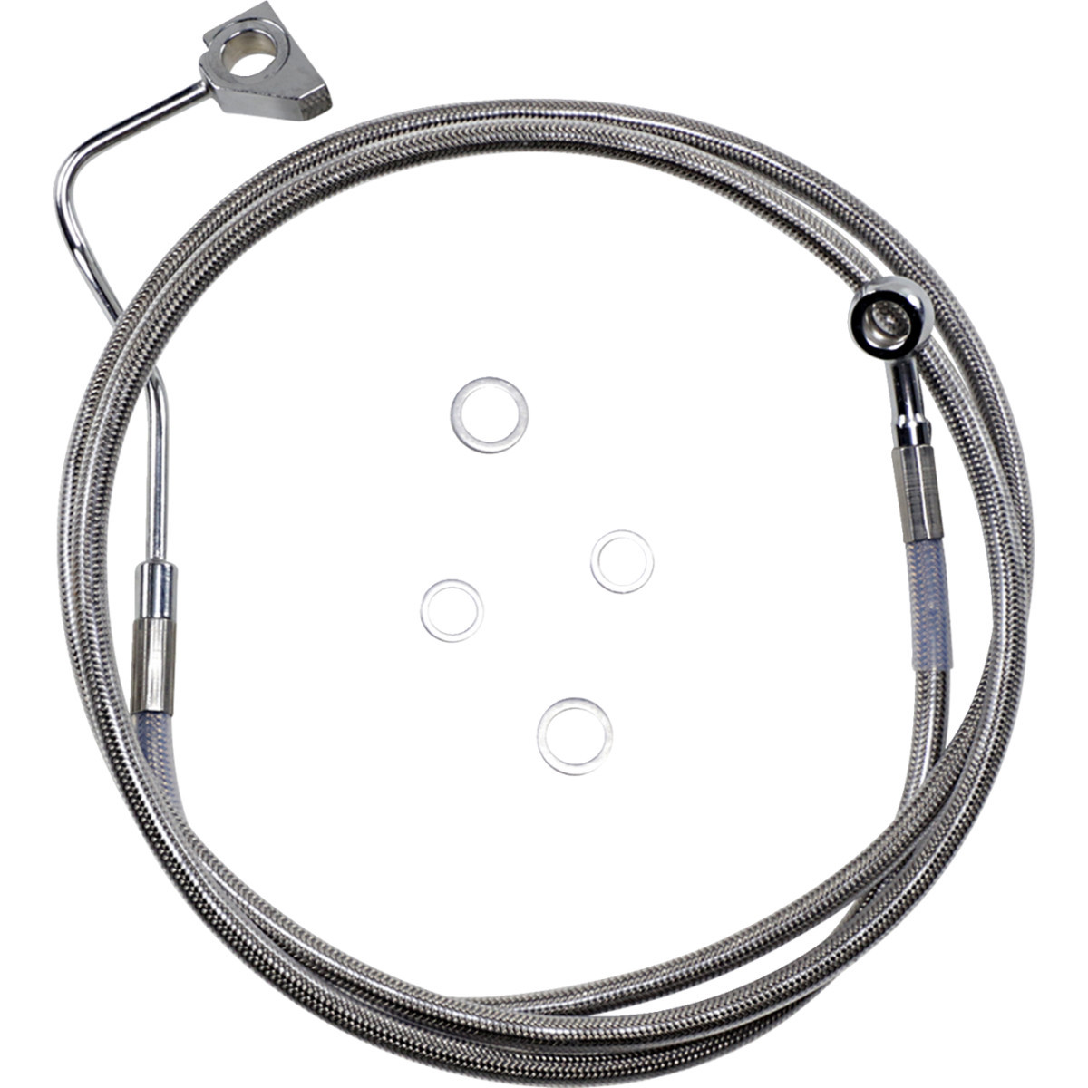 Drag Specialties - Brake Line - +4" - Stainless Steel - ABS