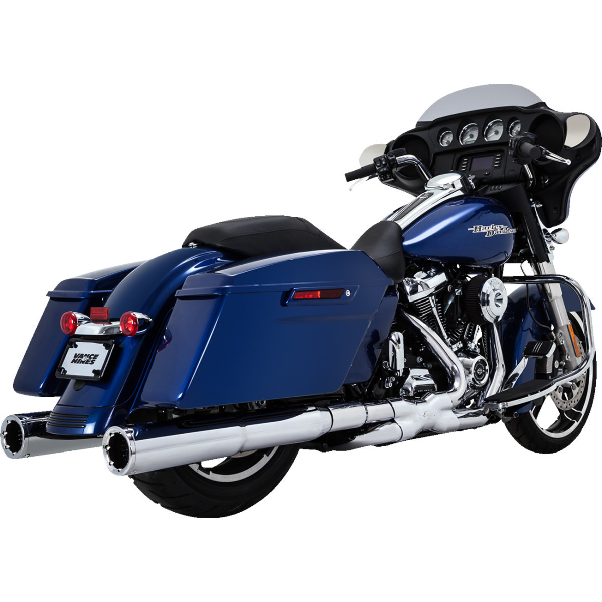 Vance & Hines #16371 - Power Duals Head Pipe - Chrome