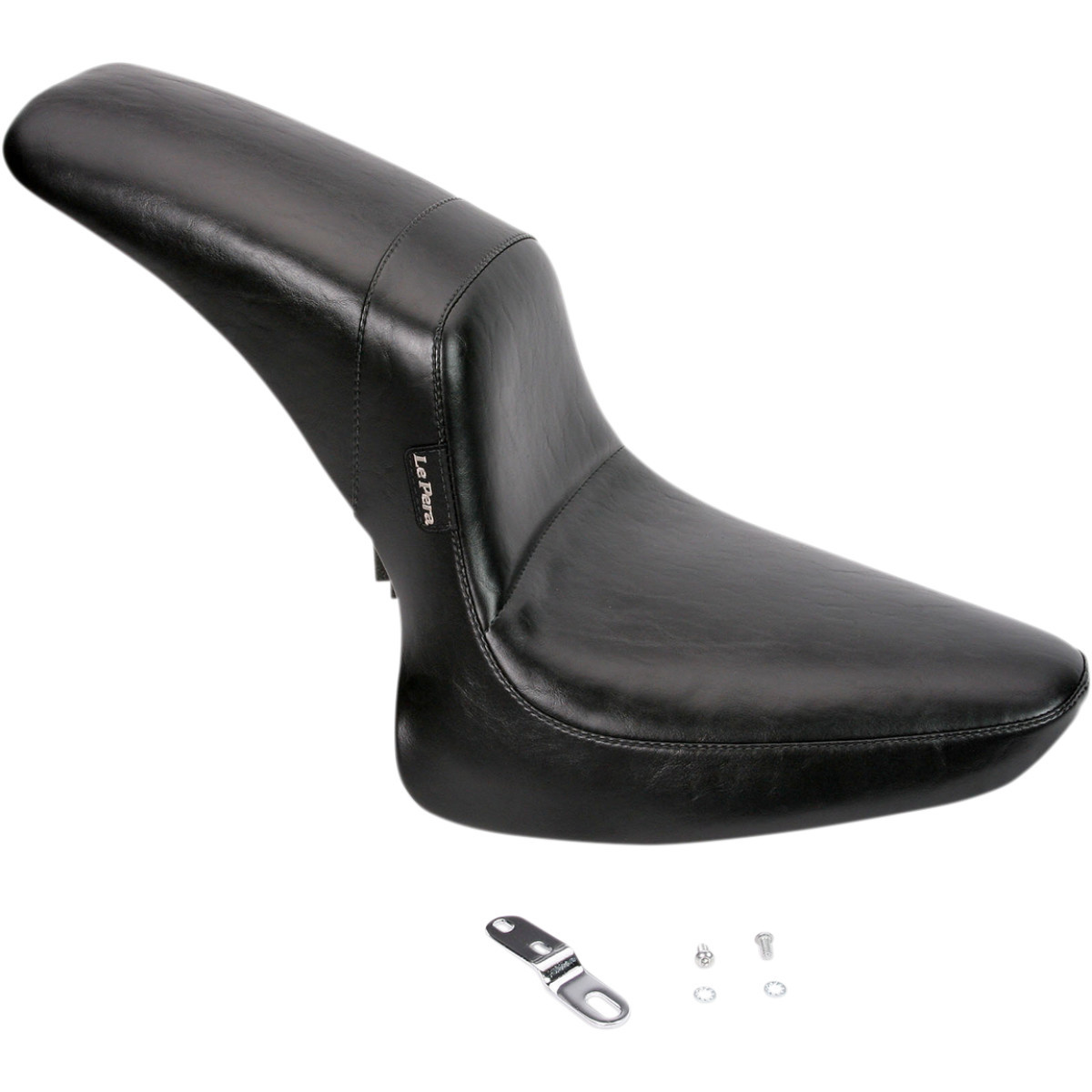 LE Pera #LX-540S - Daytona Sport Seat - Smooth - Black - Softail '00-'17