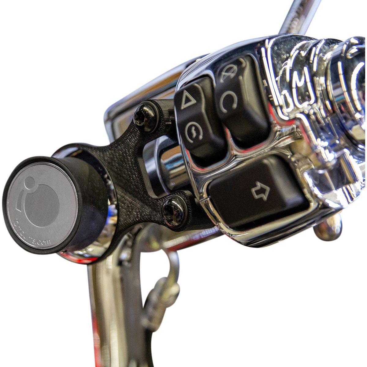 Klock Werks #KWD-01-0605-B - iOmounts™ Device Mount - Handlebar Mount - Black