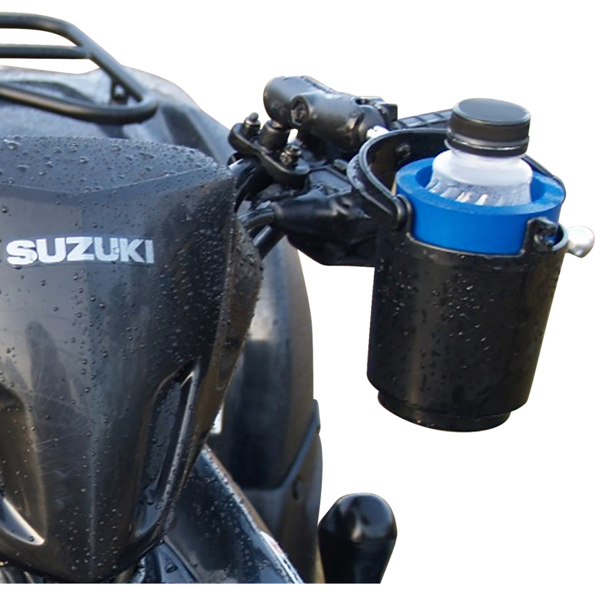 RAM Mounts #RAM-B-132RU - Handlebar Rail Mount with U-Bolt Base, Level Cup™ Drink Holder and Koozie