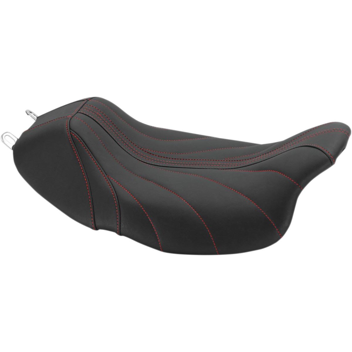 Mustang #75059AB - Revere Solo Seat - Gravity - Red Stitched - FL '08-'25