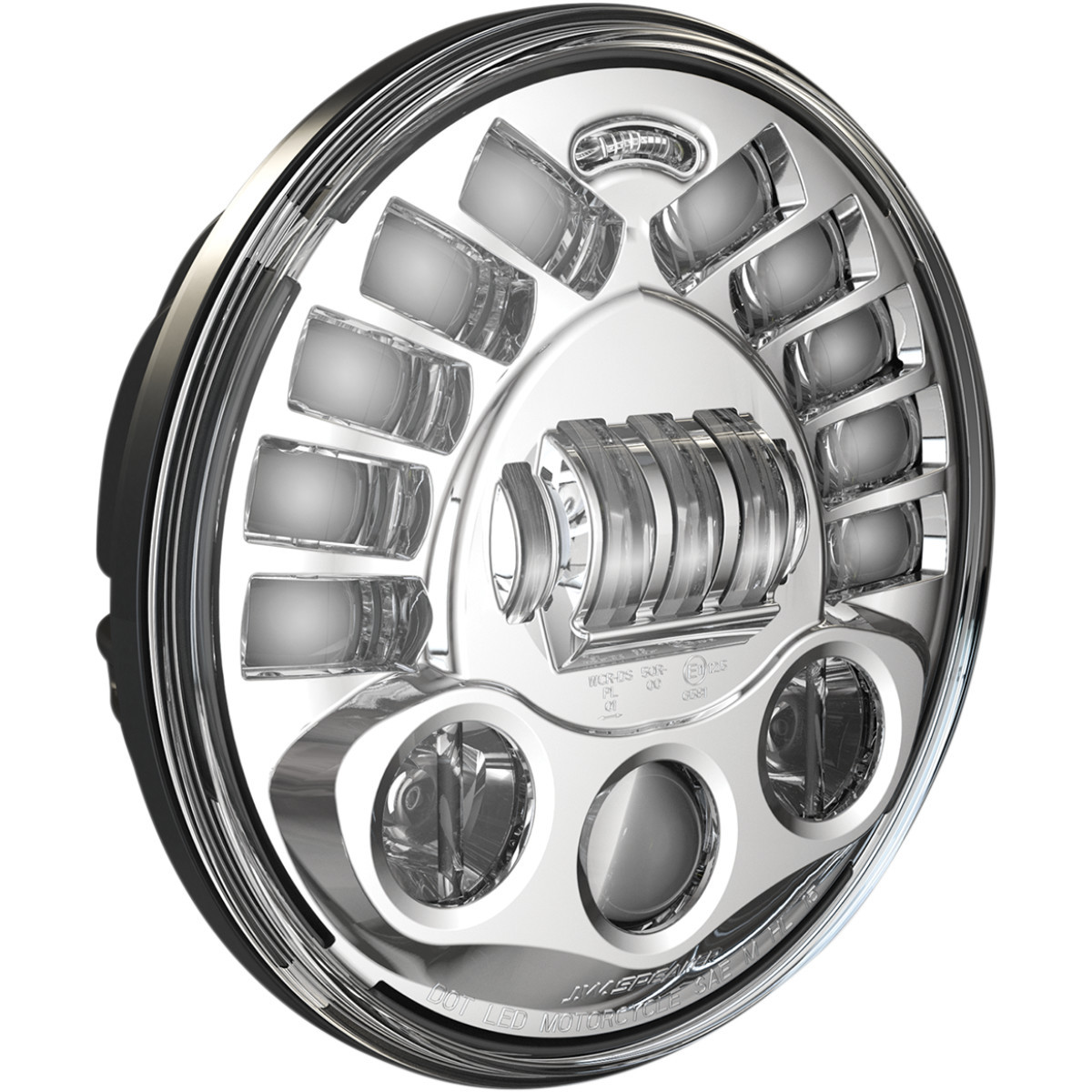 Custom Dynamics #PB-7PA-C - Adaptive Headlight - Pedestal Mount - Chrome