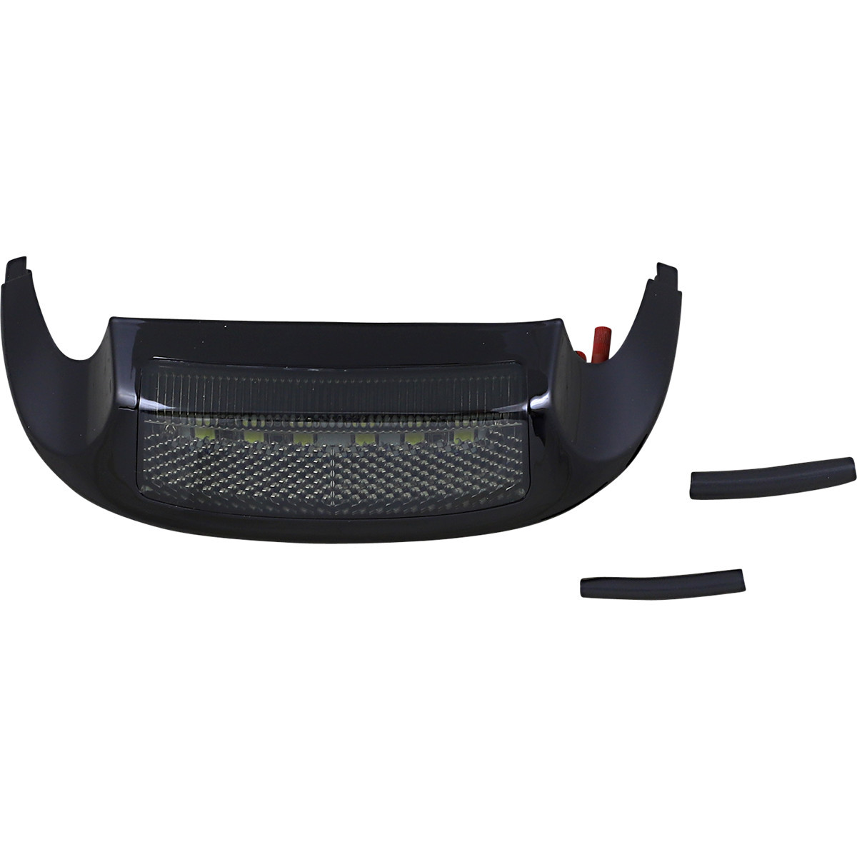 Custom Dynamics #GEN-FT-WS-BLK - LED Front Fender Tip - White LED/Smoke Lens - Black