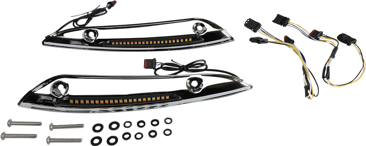Windshield Trim - Sequential Turn Signal - Chrome
