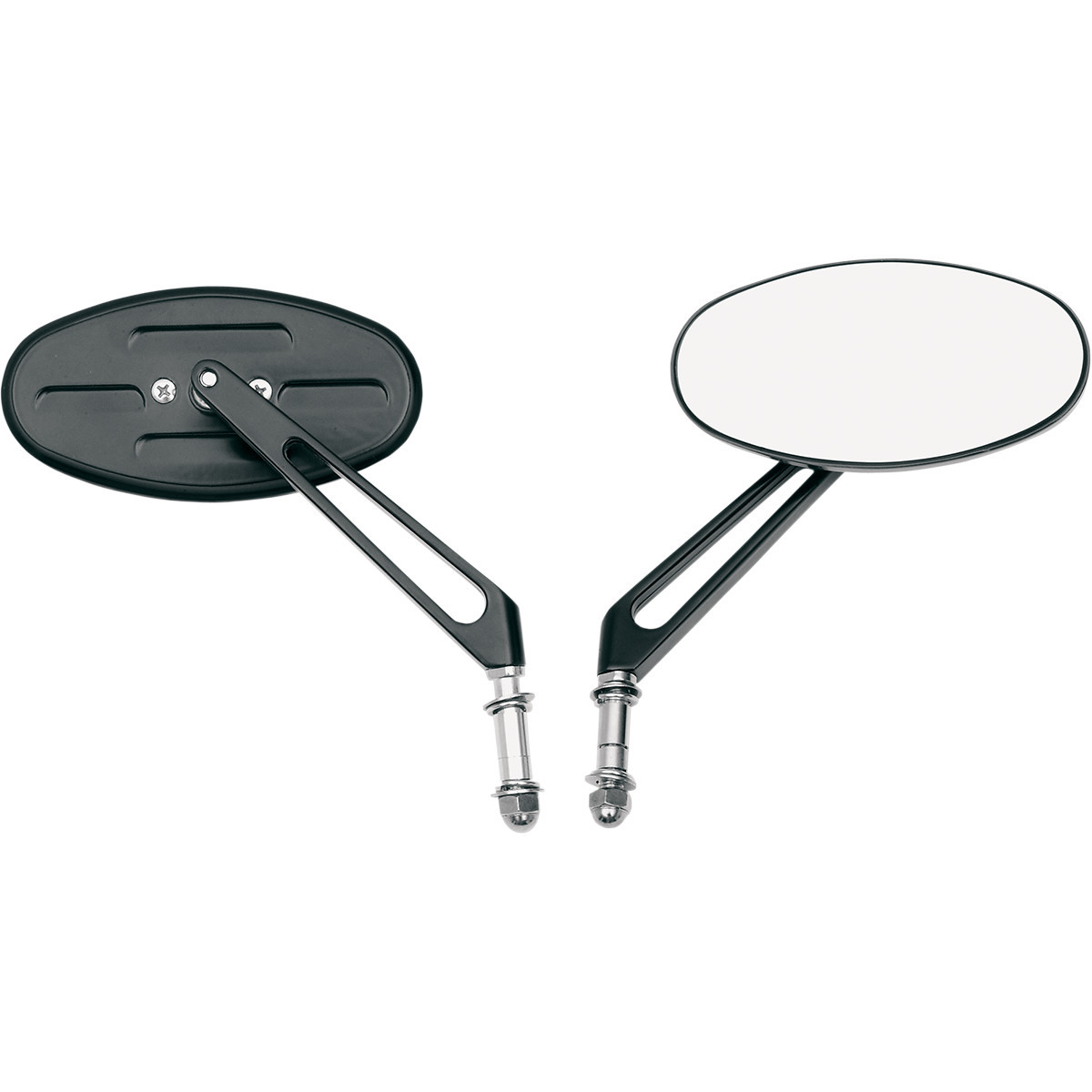 Drag Specialties - Mirror - Stealth II - Side View - Oval - Black