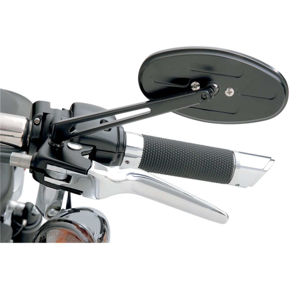 Drag Specialties - Mirror - Stealth II - Side View - Oval - Black